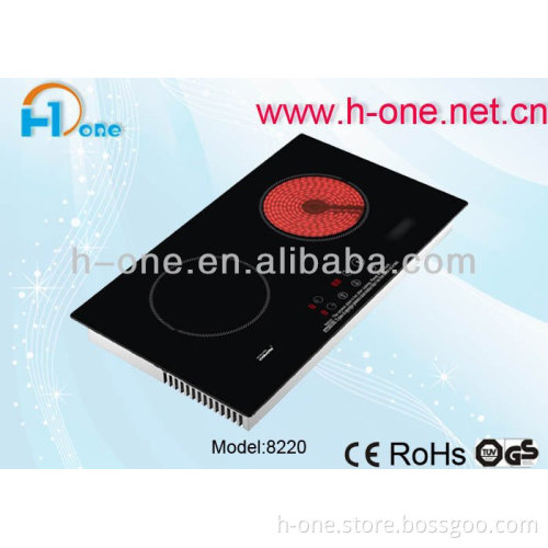 Induction cooktop and electric cooktop, hybrid cooktop
